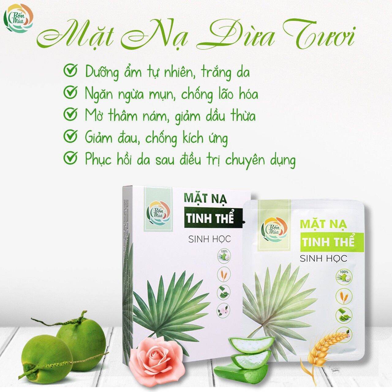 MẶT NẠ TINH THỂ DỪA SINH HỌC