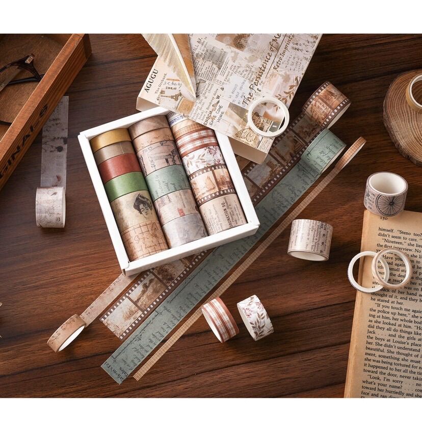 Set 20 cuộn washi tape vintage