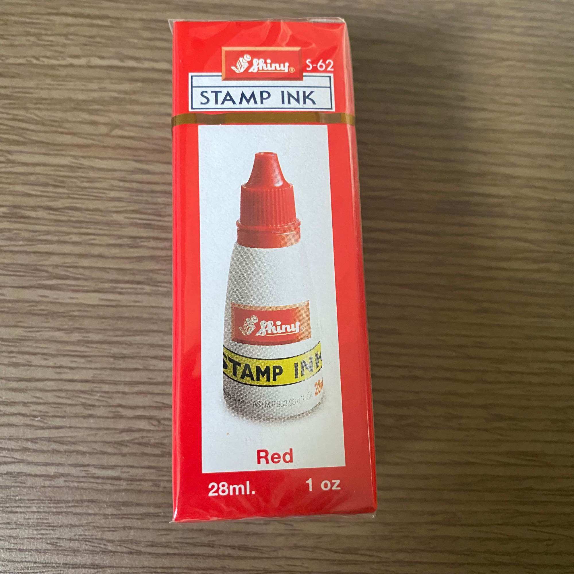 Mực đóng dấu Shiny S61(đen) - S62 (đỏ) - S63(xanh) 28ML