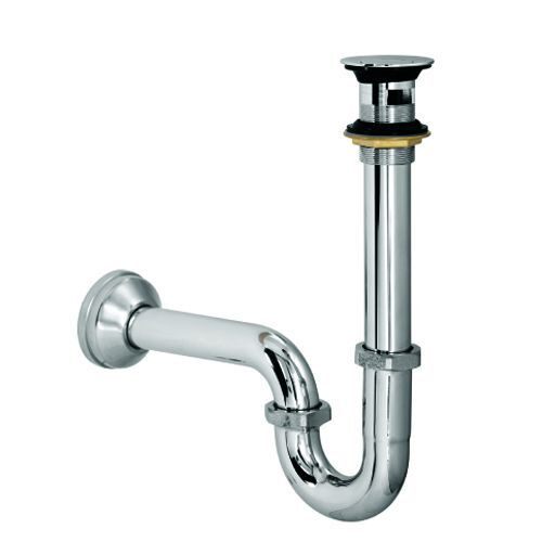 Xi phông inox thoát chậu rửa mặt lavabo, xi phông inox có lỗ thoát tràn lắp cho chậu cheo.