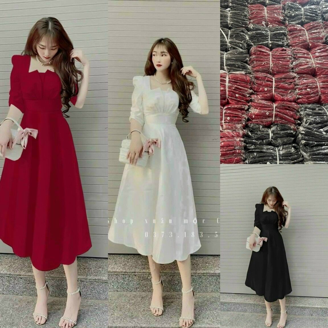 [SHOP TÁO ĐỎ BIGSIZE 50kg-90kg] Đầm dài mặc cưới đi tiệc