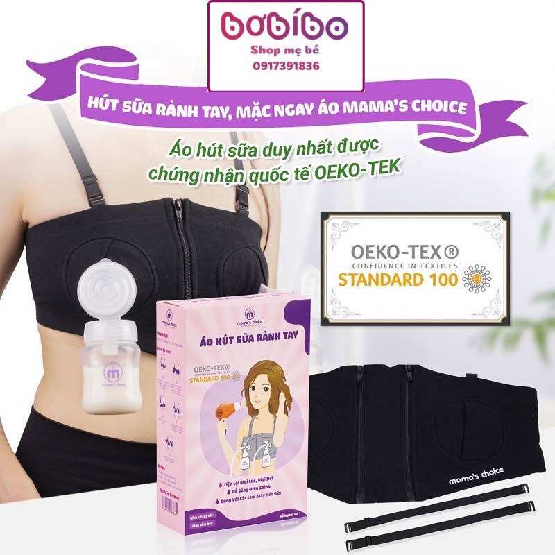 Áo hút sữa rảnh tay mama’s choice, mặc hút sữa cho mẹ, có dây giữ bình hút sữa, có tấm tăng phía trước và sau, freesize