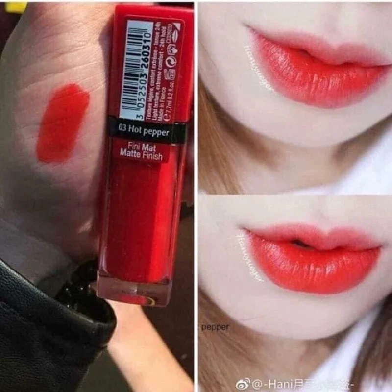 SON KEM VELVET BOURJOIS ROUGE EDITION 03 ĐỎ CAM