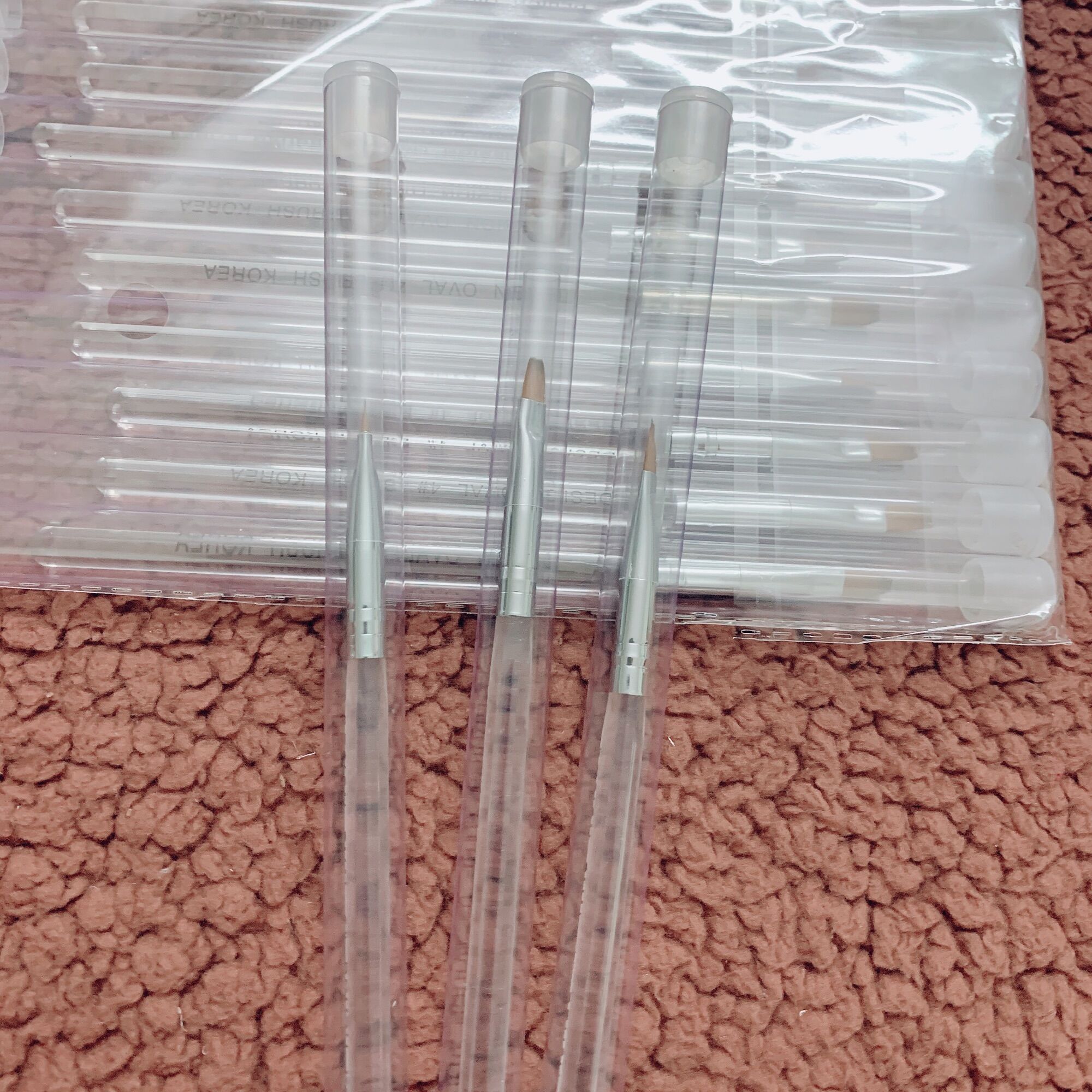 Cọ bản, cọ đắp gel cán trong