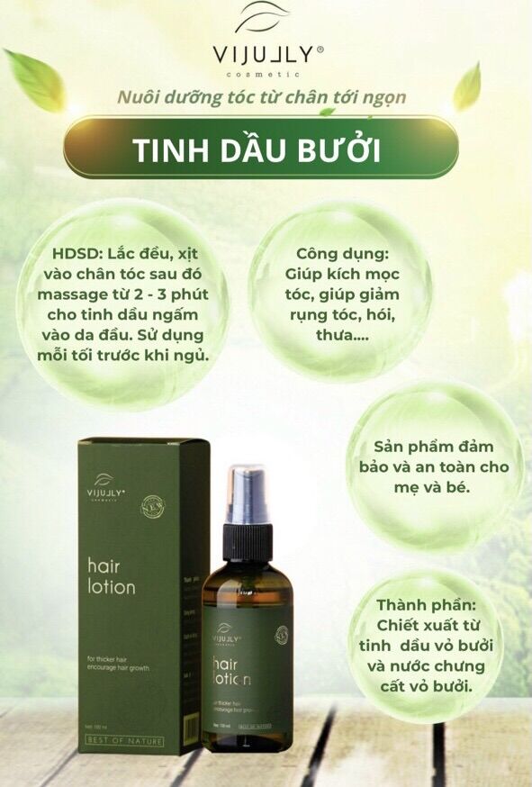 (CHÍNH HÃNG) XỊT BƯỞI VIjully MỌC TÓC VÀ DƯỠNG TÓC