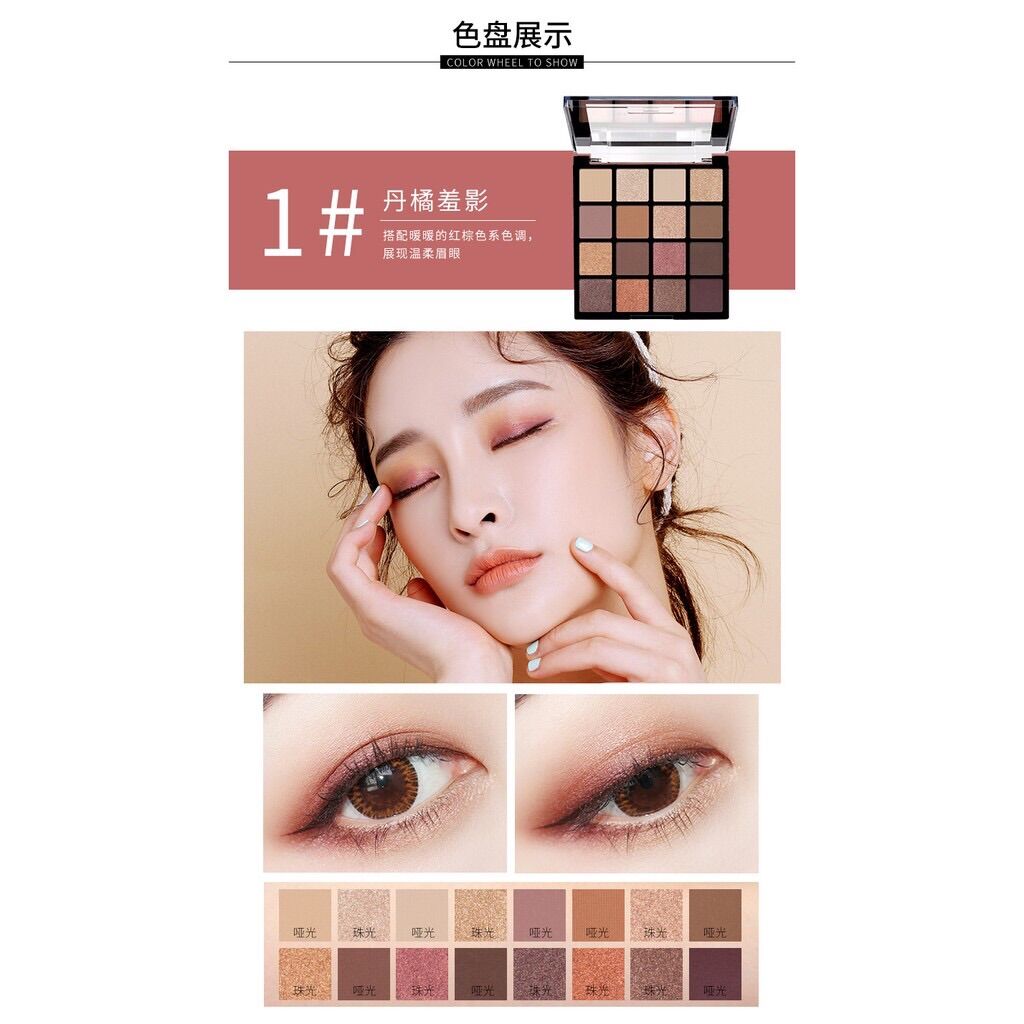 Phấn mắt 16 màu nội địa Trung Maycreate