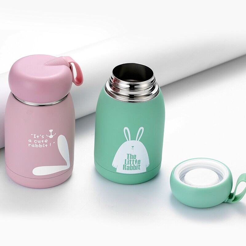 Bình giữ nhiệt mini 320ml tai thỏ decor xinh cute