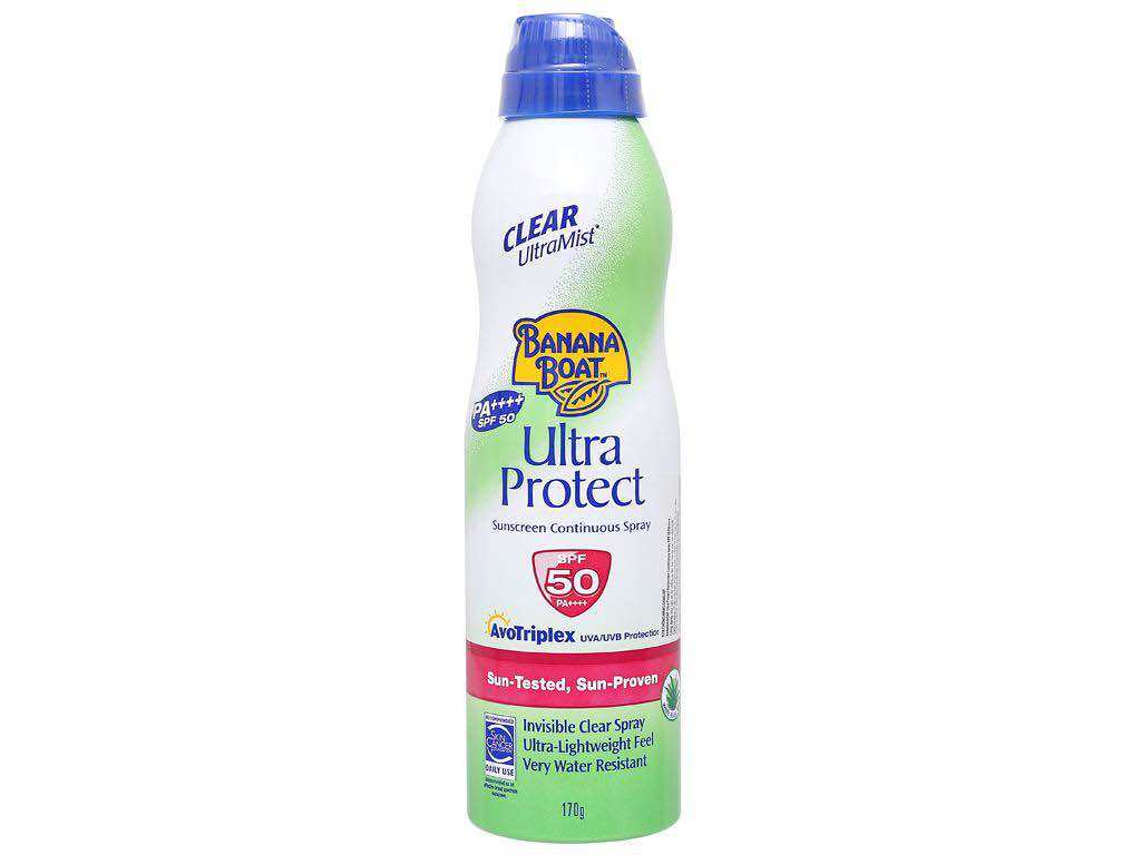 Combo 2 chai xịt banana boat ultra protect spf50 170g