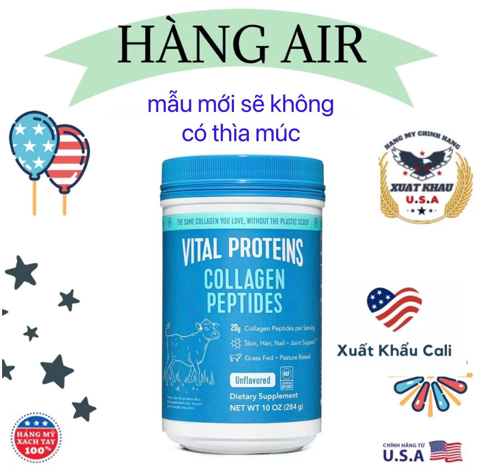 Vital Proteins Collagen Peptides 680gr Mỹ - Ngũ cốc | VinMart.co