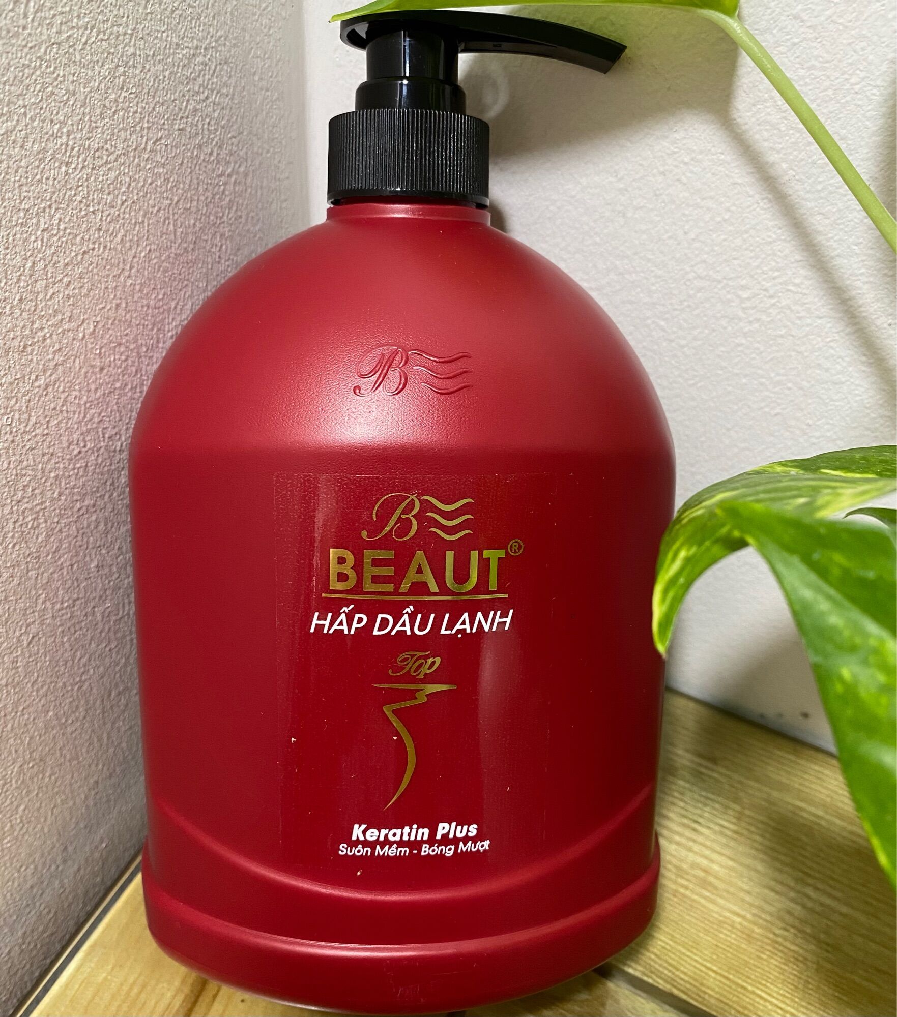 Hấp dầu lạnh KERATIN Plus (kem ủ dưỡng tóc) BEAUT 1000ml (có thể dùng như dầu xả) Màu đỏ - Hương Hoa, Màu Xám - Thơm mát