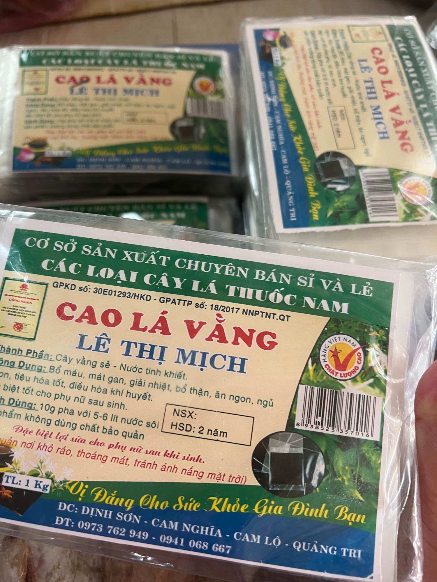 Cao lá vằng quảng trị