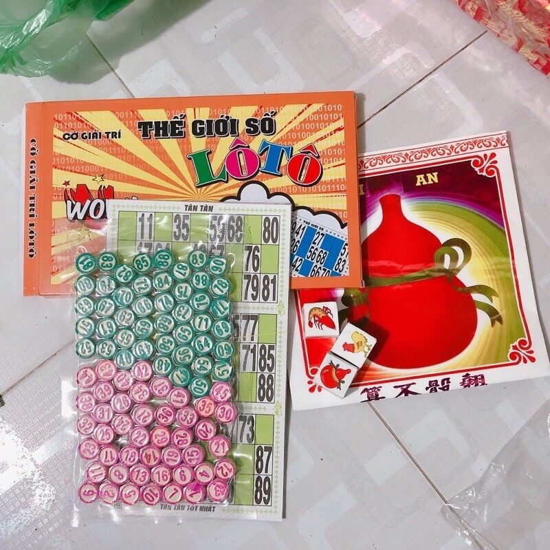 Combo Bộ cờ lô tô và bầu cua hàng đẹp