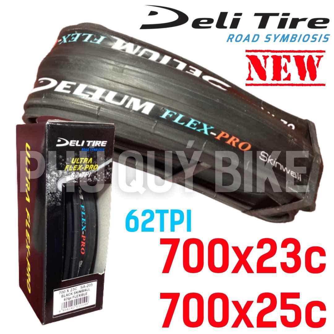 Vỏ Gấp Đen 700x23c & 700x25c DELI TIRE Ultra Flex-Pro