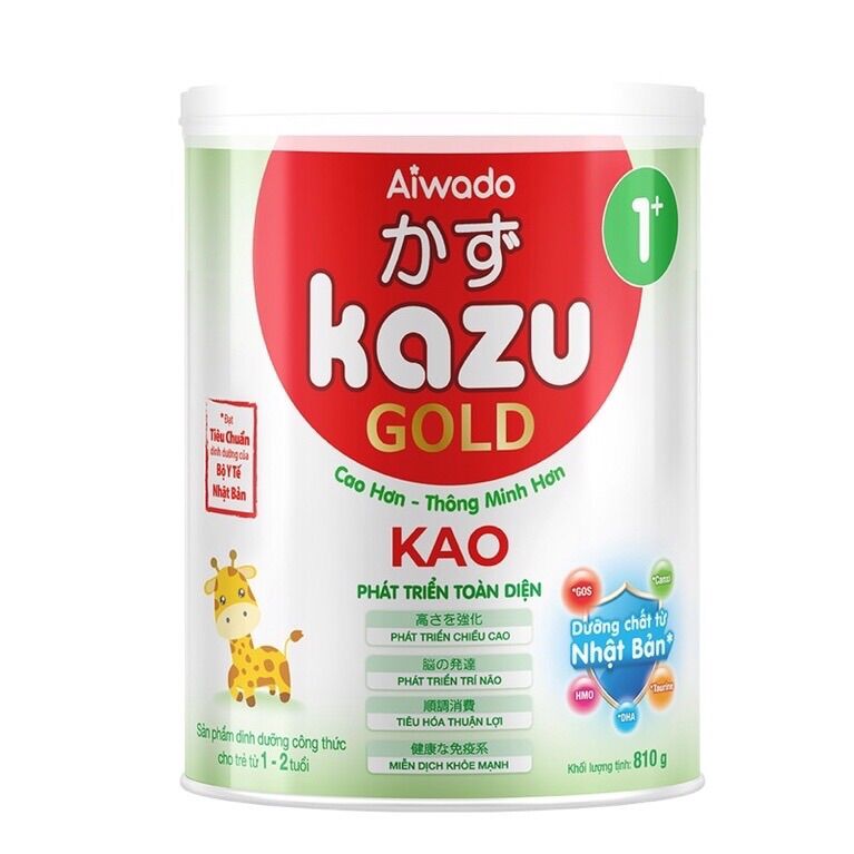 (Date 6/2025)Tặng bình nước -  Sữa bột Kazu KAO gold 2+ 810g