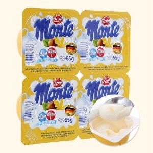 Lốc 4 hộp váng sữa Monte vani 55g