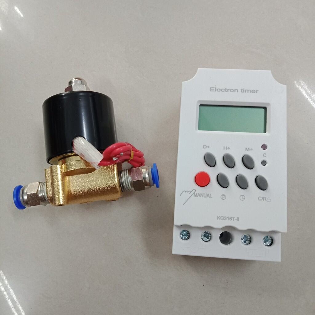 Combo van điện từ 12mm kèm hẹn giờ timer or smart wifi phun sương, tưới cây, tưới lan