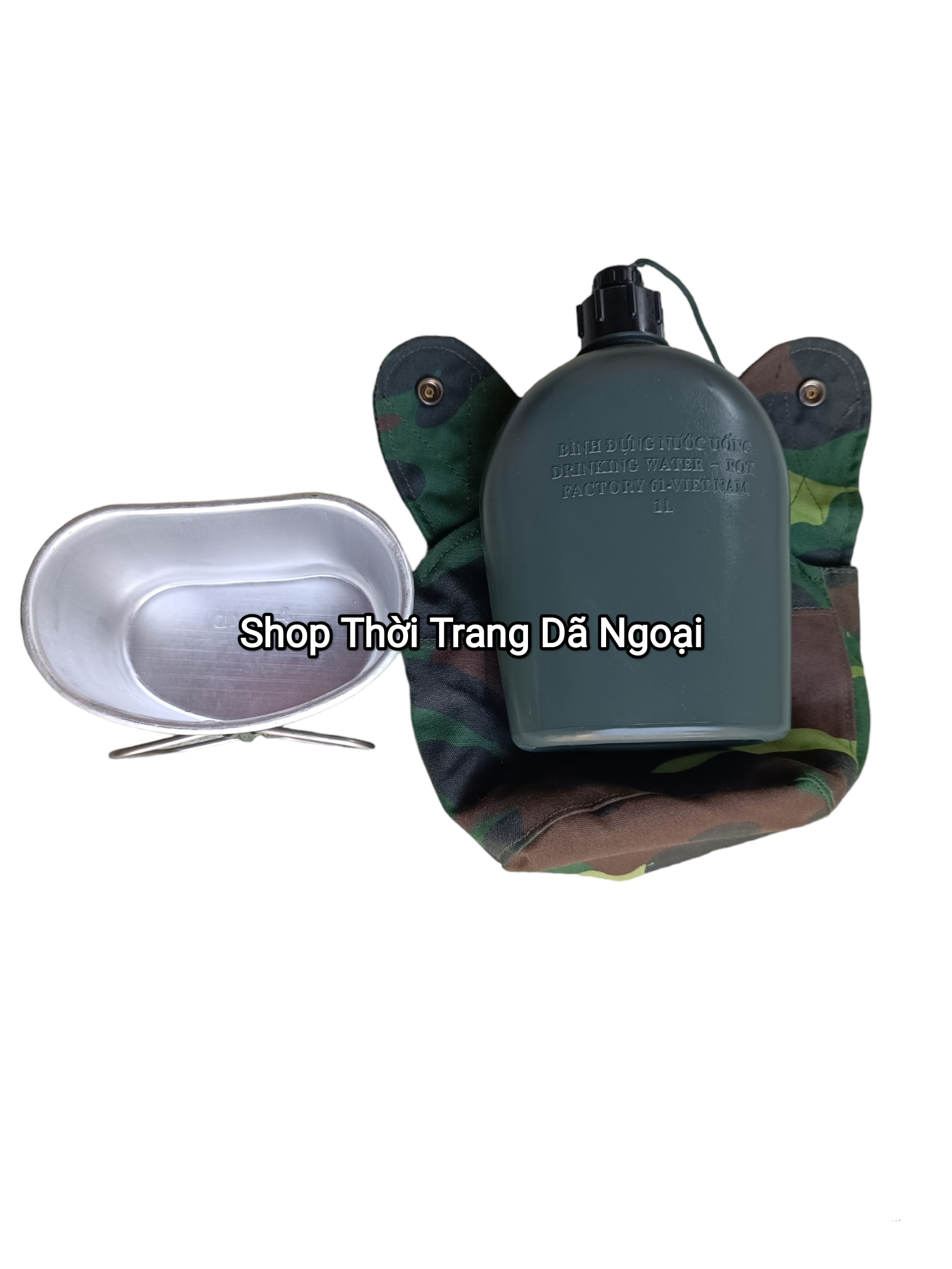 Bi đông đựng nước có ca và túi đựng