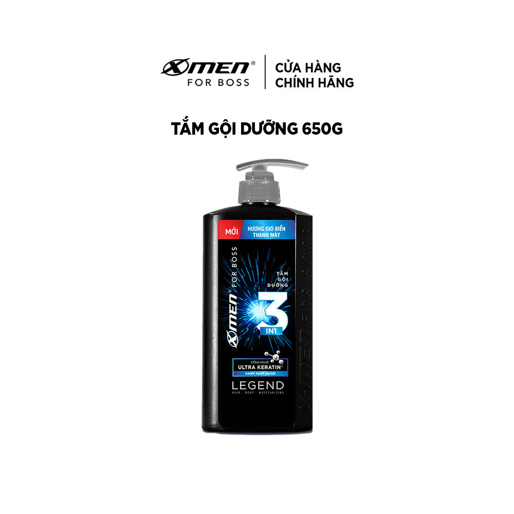 [MỚI] Tắm-gội-dưỡng 3in1 X-Men for Boss hương gió biển thanh mát Legend 630g