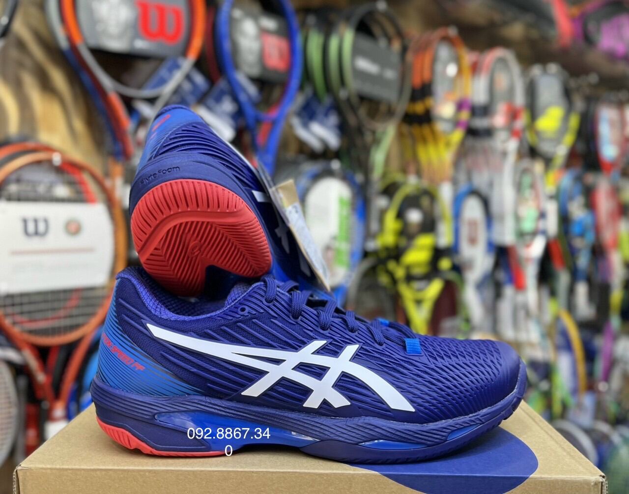 Giày tennis speed Ff navy white 2023