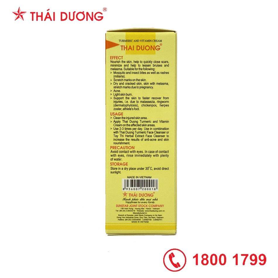 [HCM]KEM NGHỆ & VITAMIN THÁI DƯƠNG - tuýp 20g