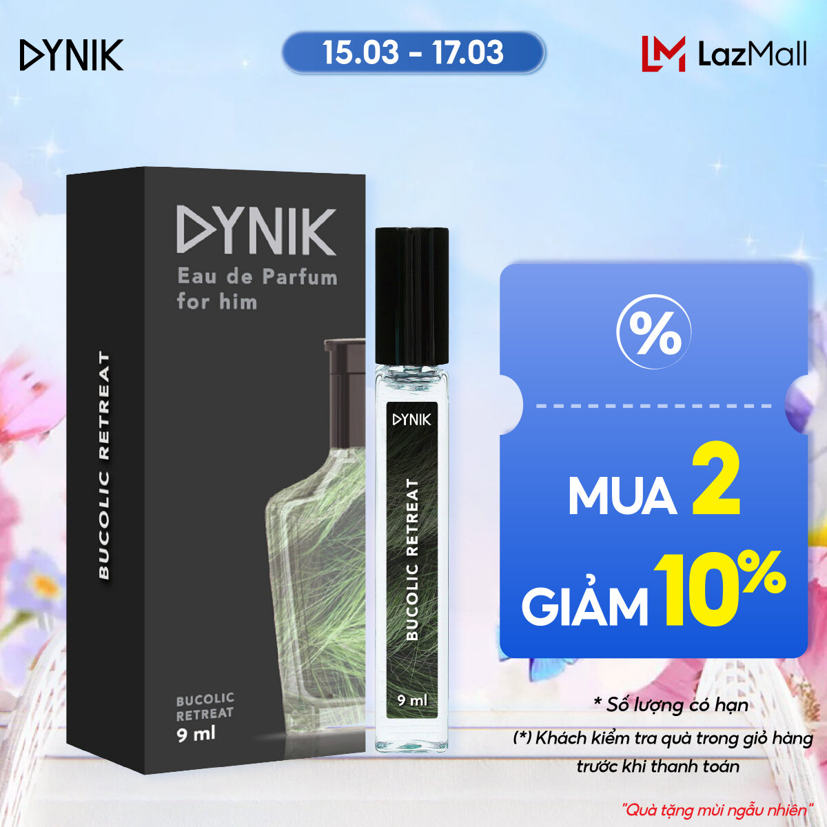 Nước Hoa Nam Cao Cấp DYNIK Bucolic Retreat - Hương Hoa Cỏ 9ml Chính Hãng