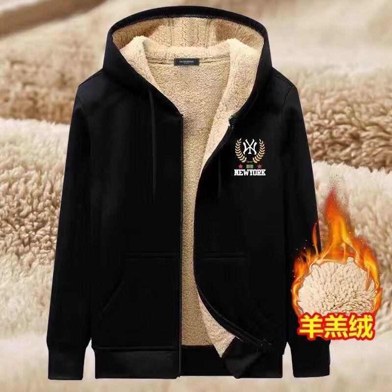 Áo Hoodie Liền Mũ Mùa Đông Áo Khoác Bông Nam Áo Bông Dày Đẹp Trai Trào Lưu Thường Ngày Lông Cừu Mẫu Mới 2021 Nam