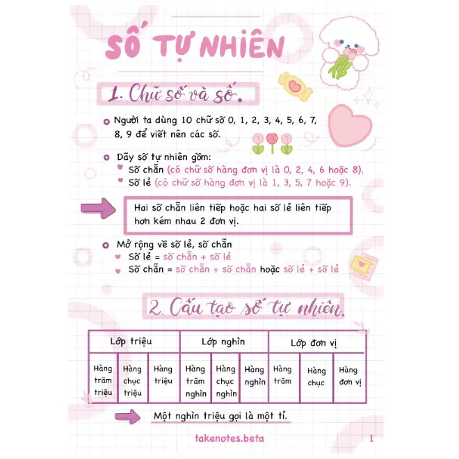 Sổ Takenote TOÁN 4 - Khổ giấy A5