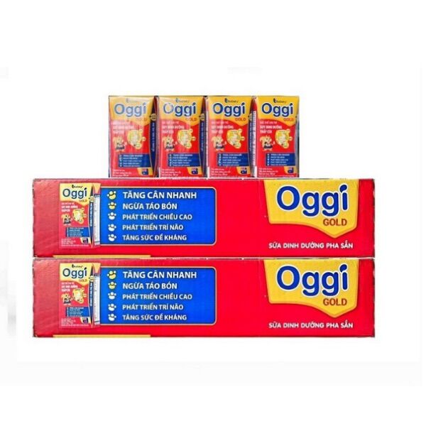 (Date 14/7/2024) Thùng 48 hộp sữa oggi gold 180ml