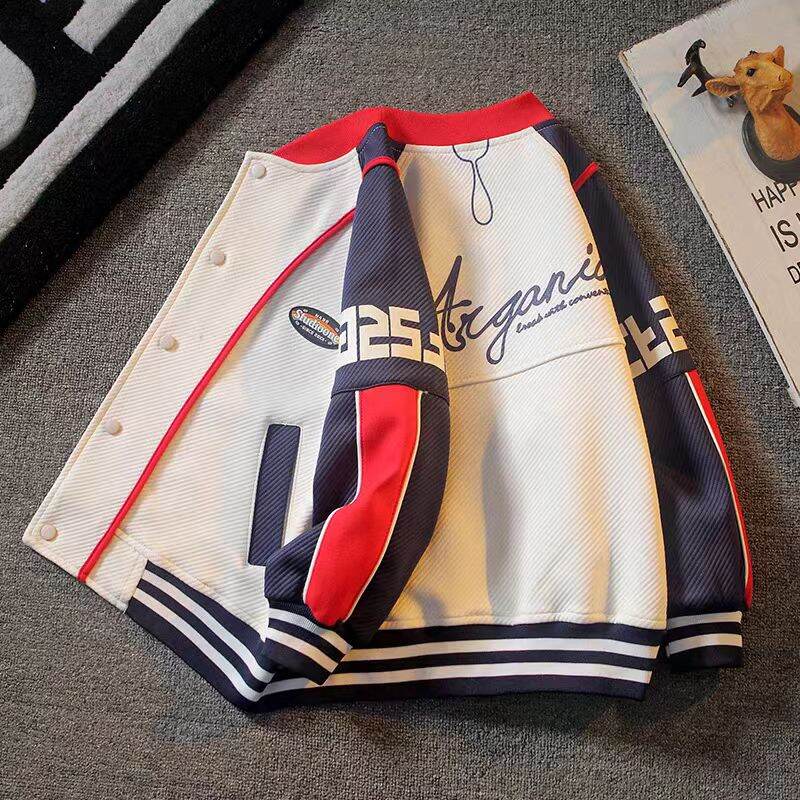 Áo Khoác Bóng Chày Thời Trang Thường Ngày Cho Bé Trai Mùa Xuân Thu Áo Khoác Cotton Pha Trộn Cho Bé Trai Từ 5-14 Tuổi Áo Khoác Ngoài Cho Bé Trai