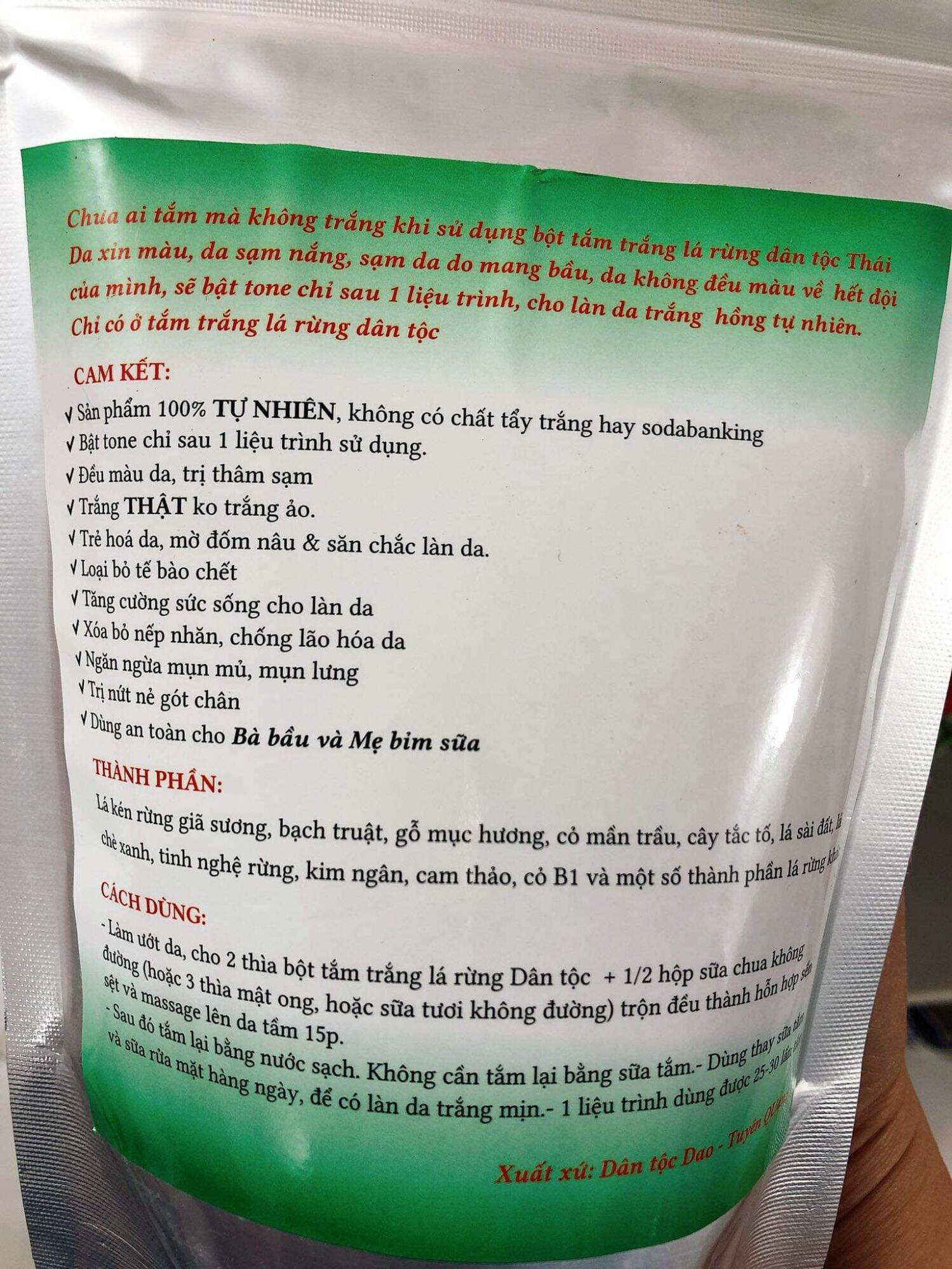 combo tắm _ ủ trắng Body Cô gái núi