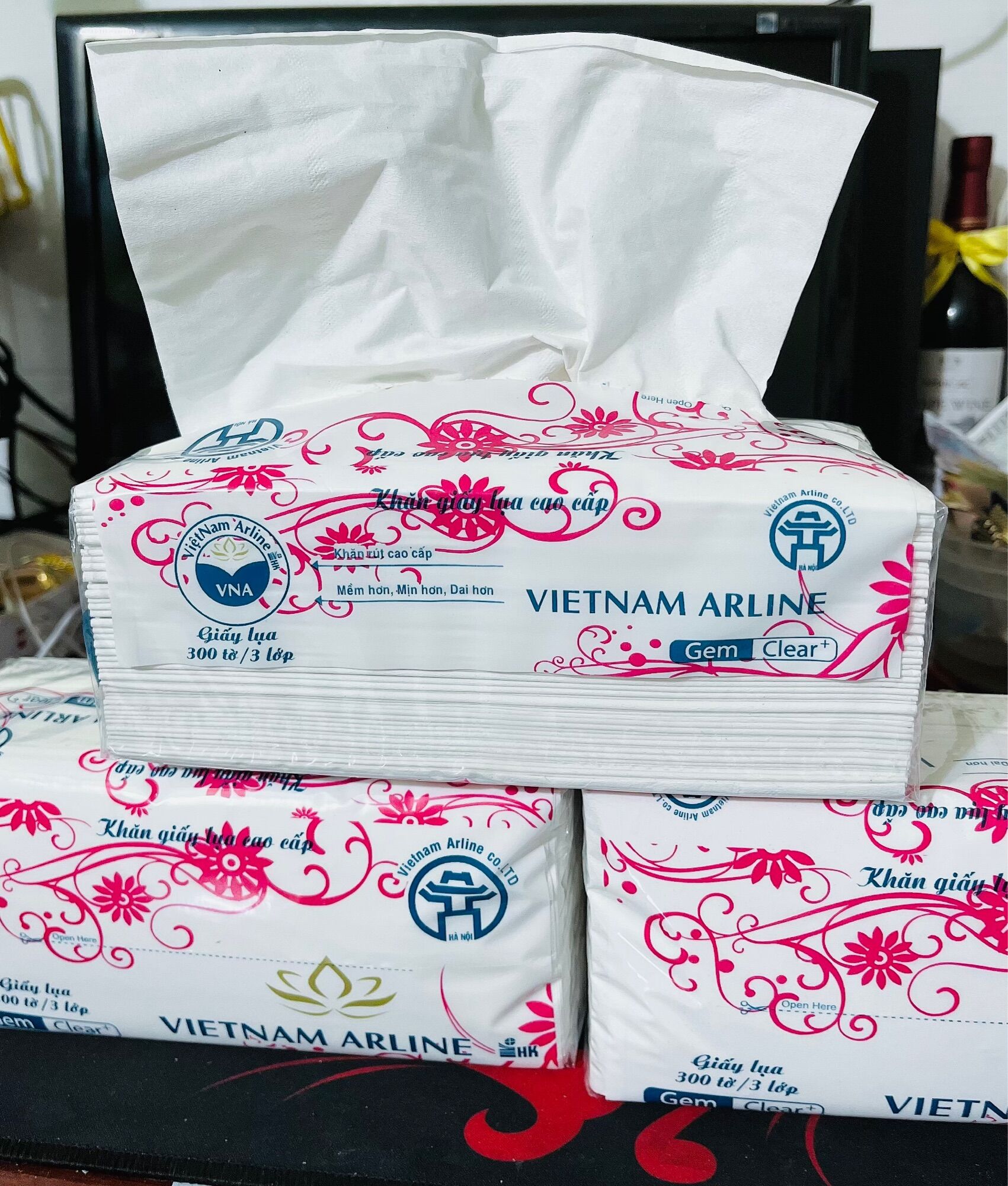 Combo 10 gói khăn giấy rút lụa ARLINE day mịn không bụi