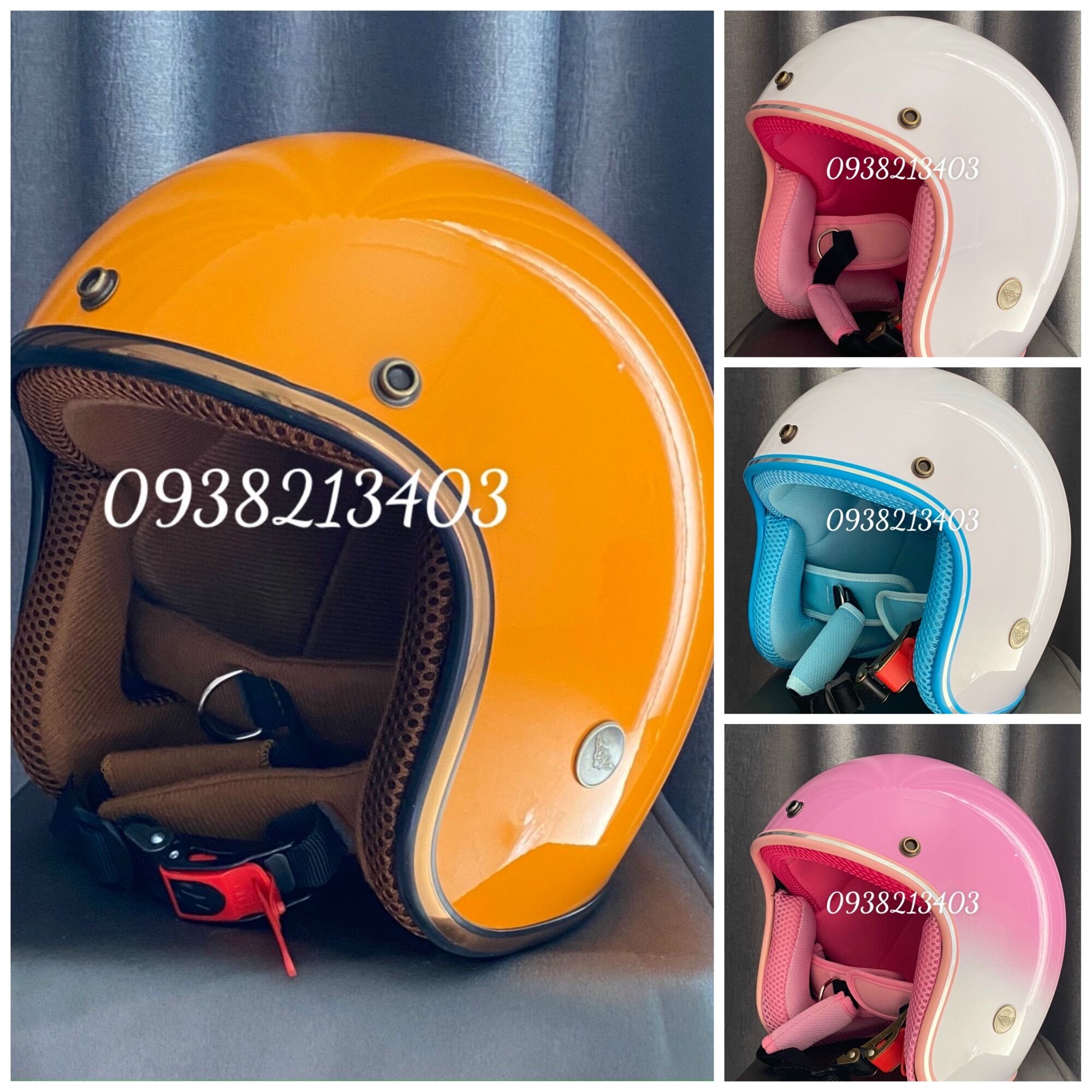 Mũ bảo hiểm 3/4 cao cấp thiết kế gọn đẹp đội êm phù hợp cho cả nam và nữ