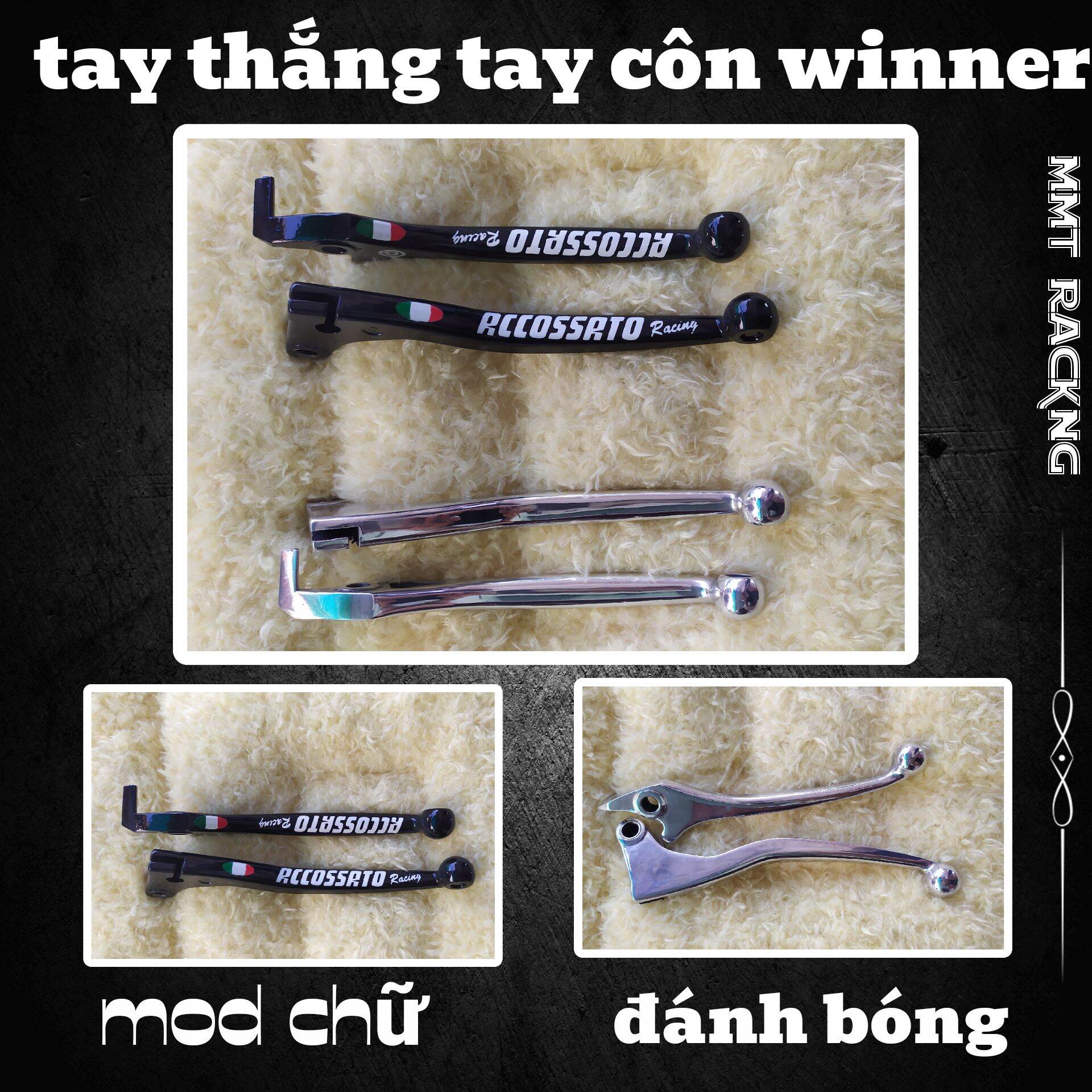 Tay thắng winner mod chữ và đánh bóng