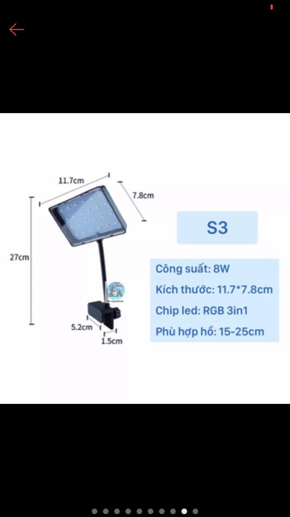 [BH 1 đổi 1] Đèn led RGB Flat S3 plus Nano cho hồ mini