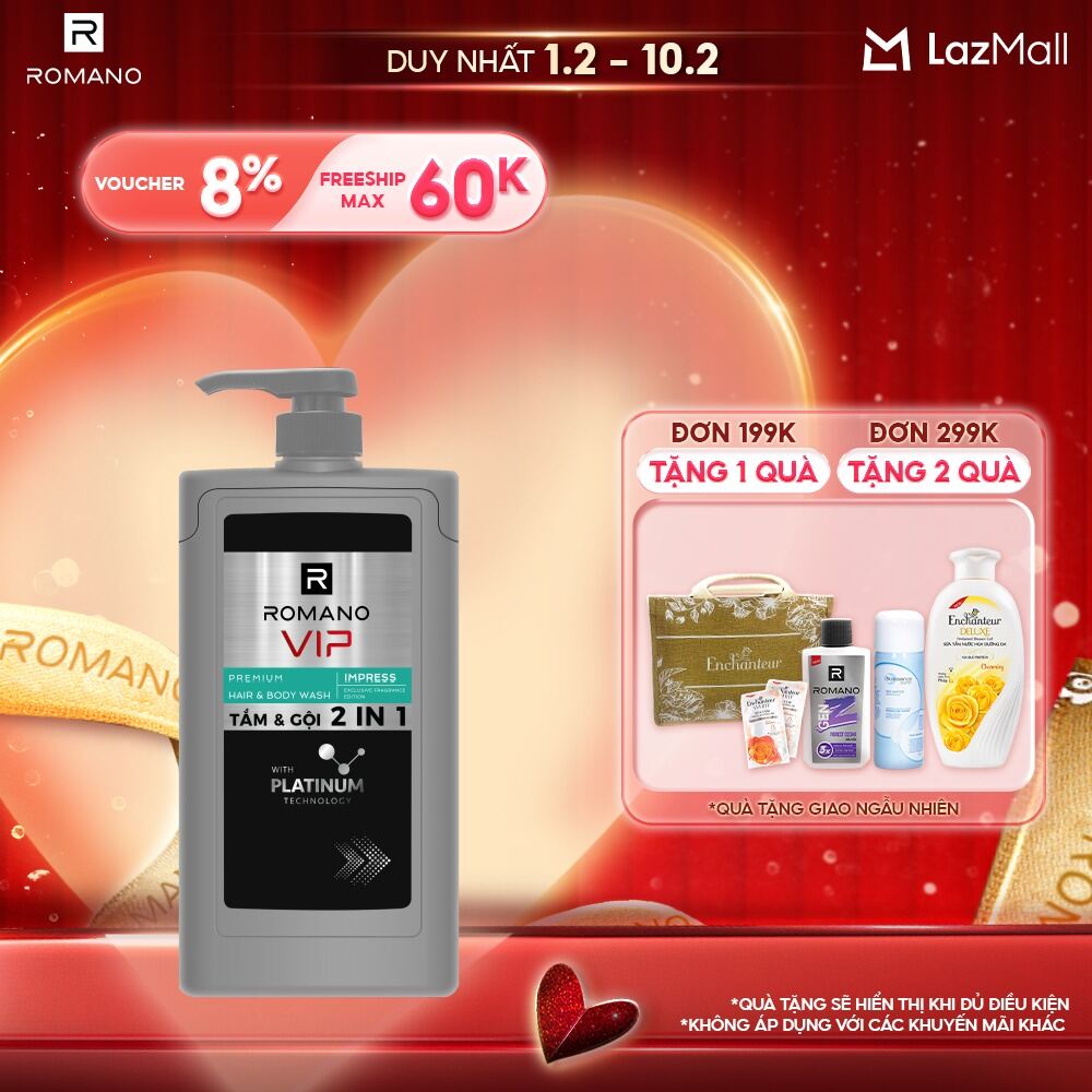 Tắm gội Romano VIP IMPRESS 650G