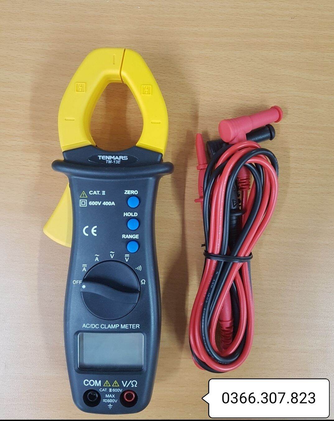 [HCM]Ampe kìm đo dòng AC/DC Tenmars TM-13E (400A)