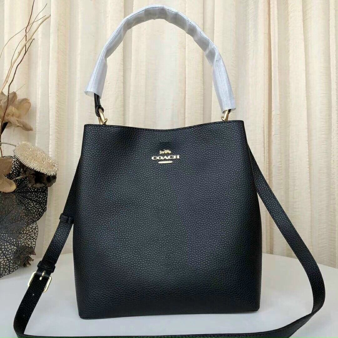 Túi đeo chéo Coach bucket da thật siêu sang