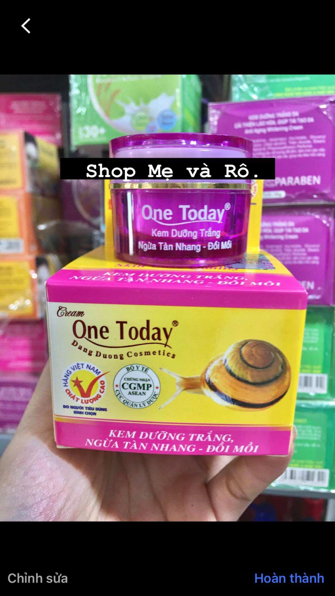 Kem ốc sên one today giảm tàn nhang-đồi mồi-trắng da hủ 8g