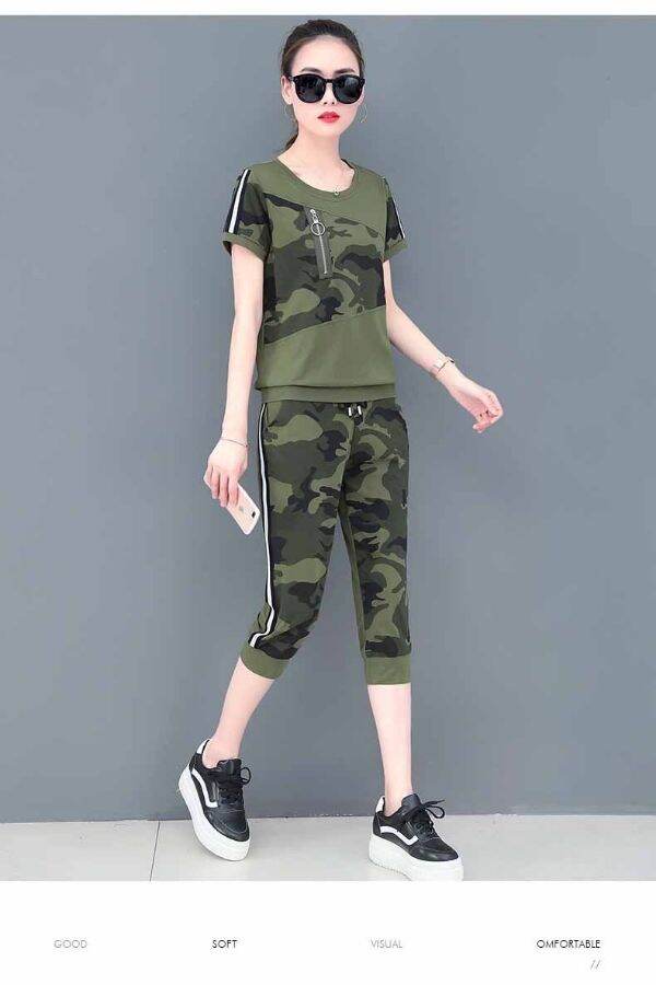 Đồ bộ thể thao lửng phối lính cực ngầu có bigsize, sét bộ đi chơi , đồ bộ mặc nhà cá tính thời gian