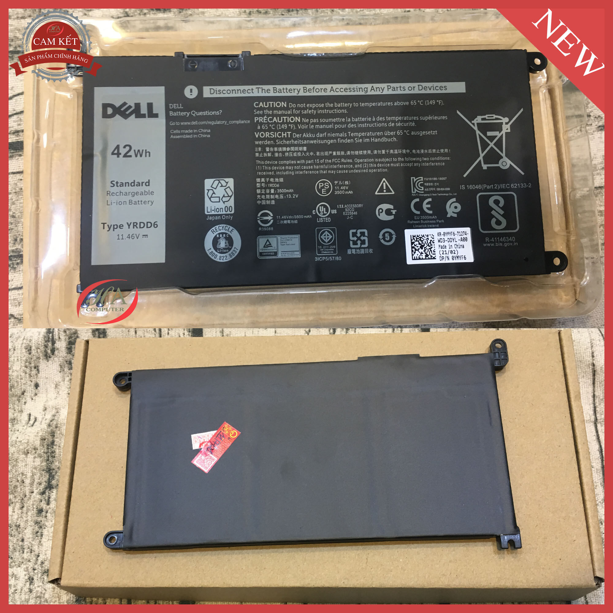 Pin dell Inspiron 3580