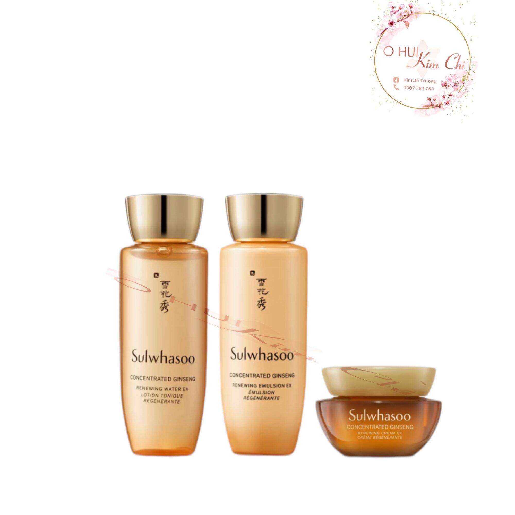 Sét 3 món Nhân sâm cô đăc sulwhasoo giải quyết mọi vấn đề về da trẻ hóa làn da Concentrated Ginseng