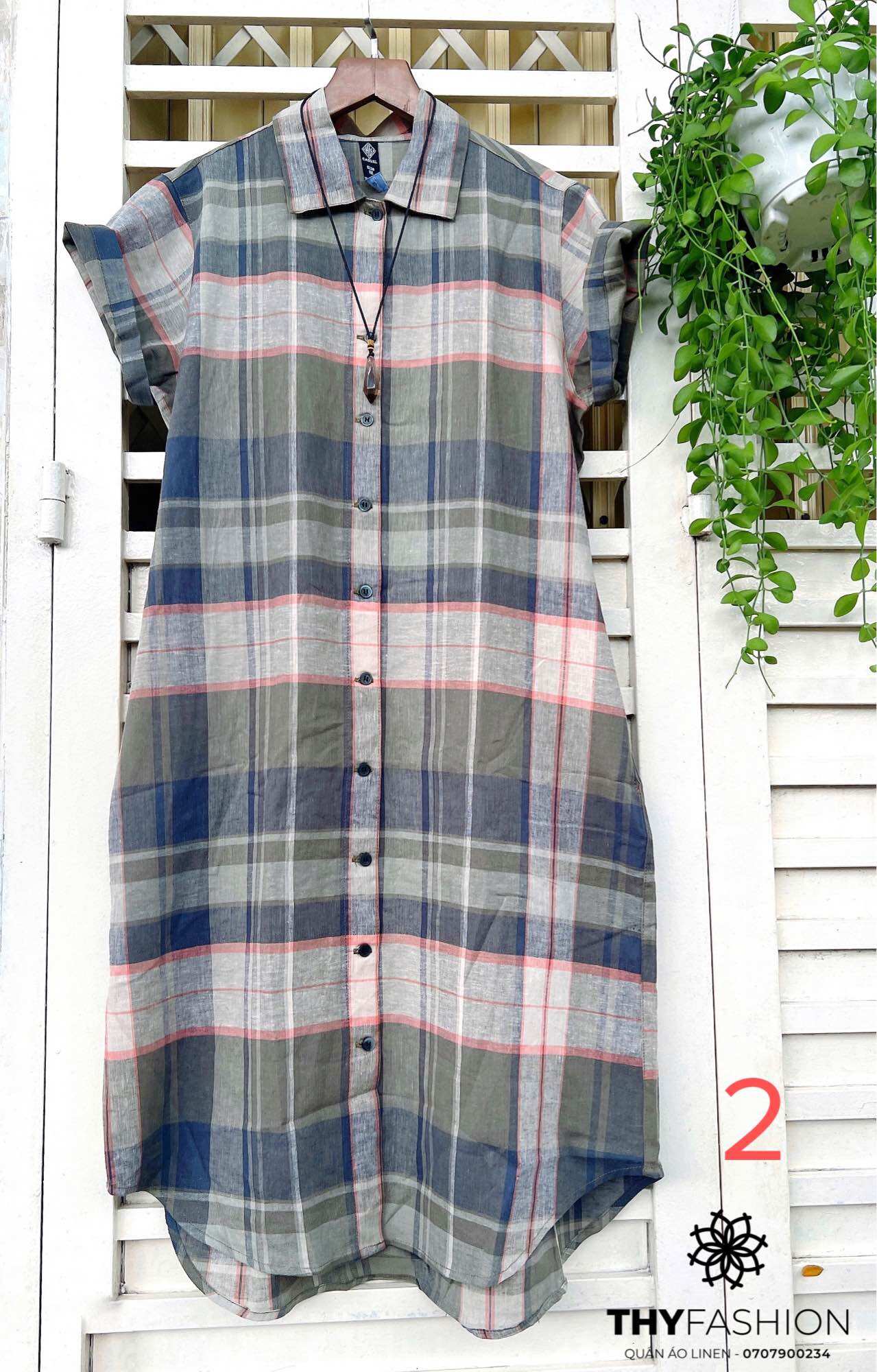 Đầm somi linen fom rộng - 46-65kg