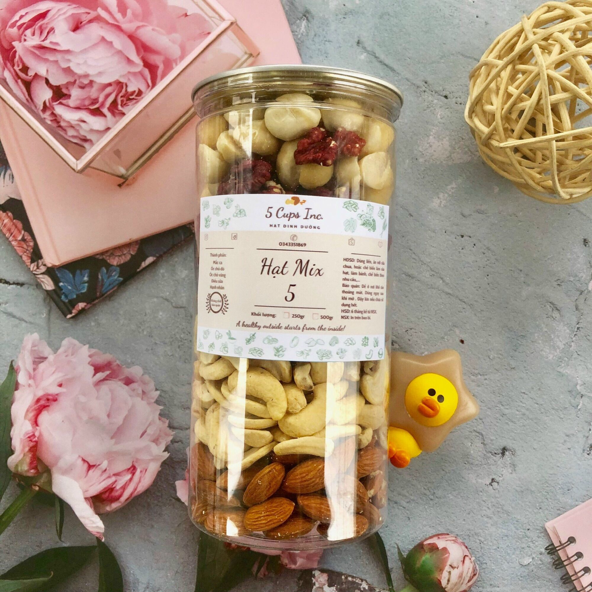 500g mix 5 loại hạt dinh dưỡng