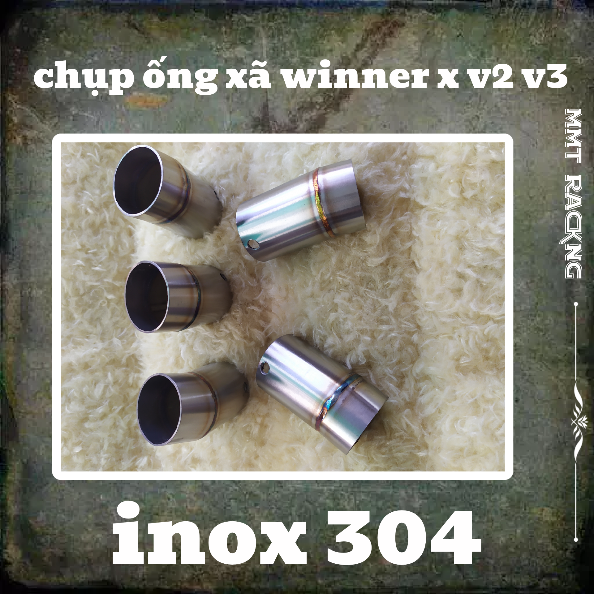 Chụp ống xã winner x v2 v3 inox 304