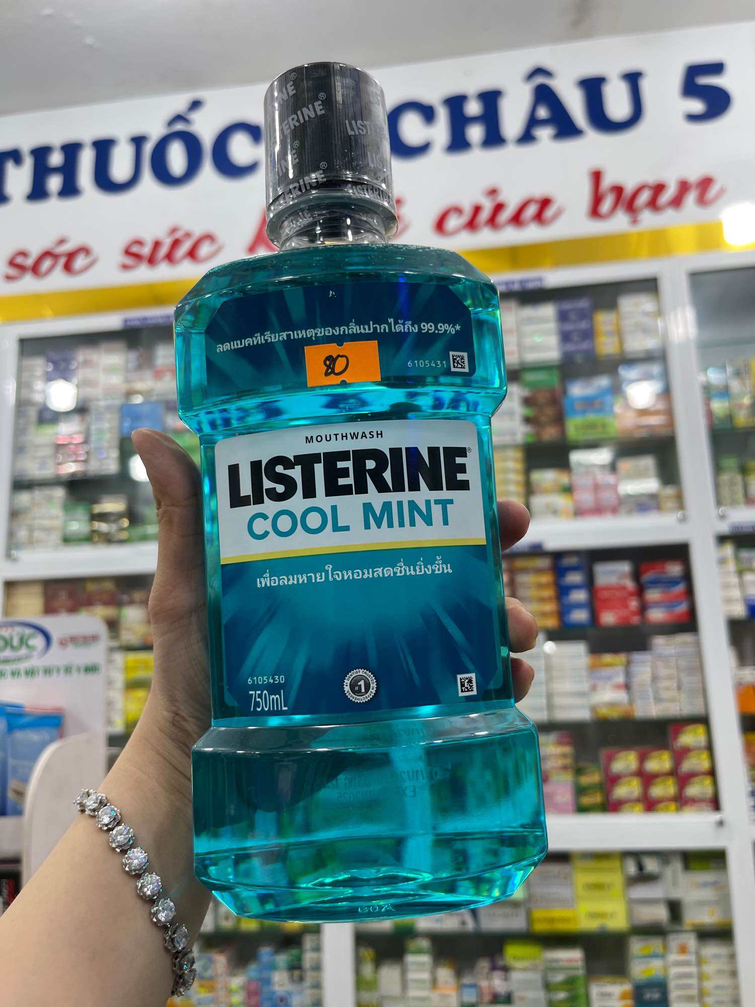 Listerine cool mint 750ml súc miệng