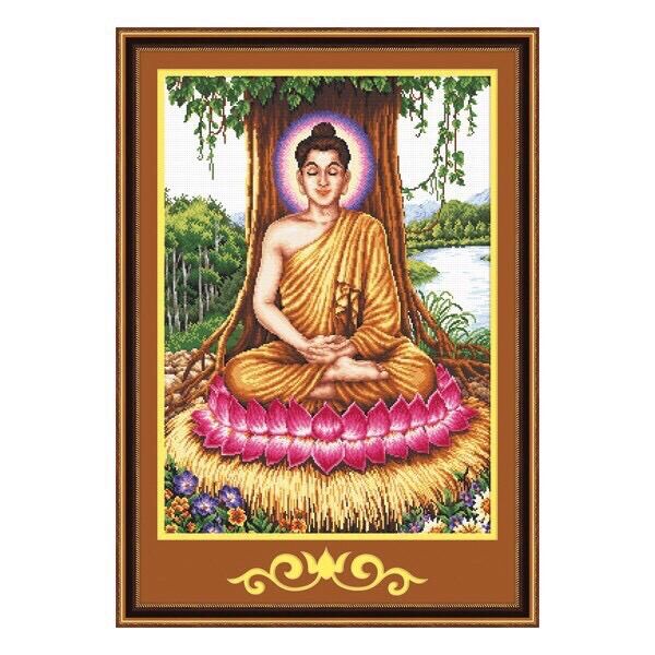 Tranh thêu chữ thập phật thích ca 29459 kt 60x80cm-thêu kín