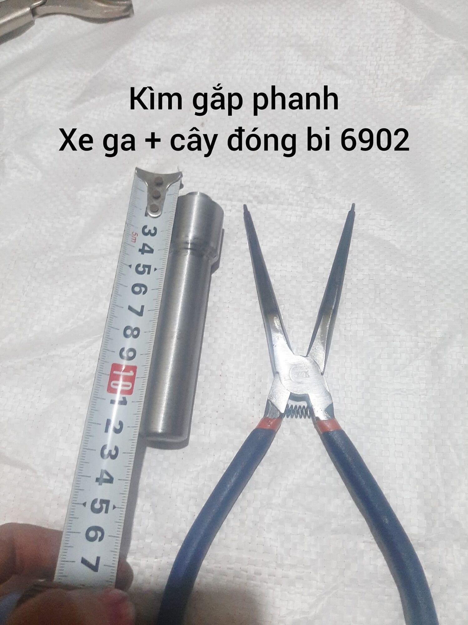 Kìm phe dài gắp phanh côn xe ga bi 6902 và cây đóng bi 6902