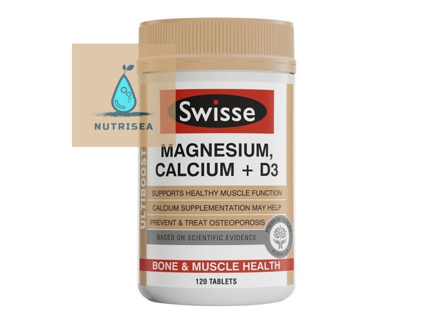 Viên uống bổ sung canxi magie swisse Úc gồm canxi citrat magie và D3 giúp thư giãn hộp 90 viên nén