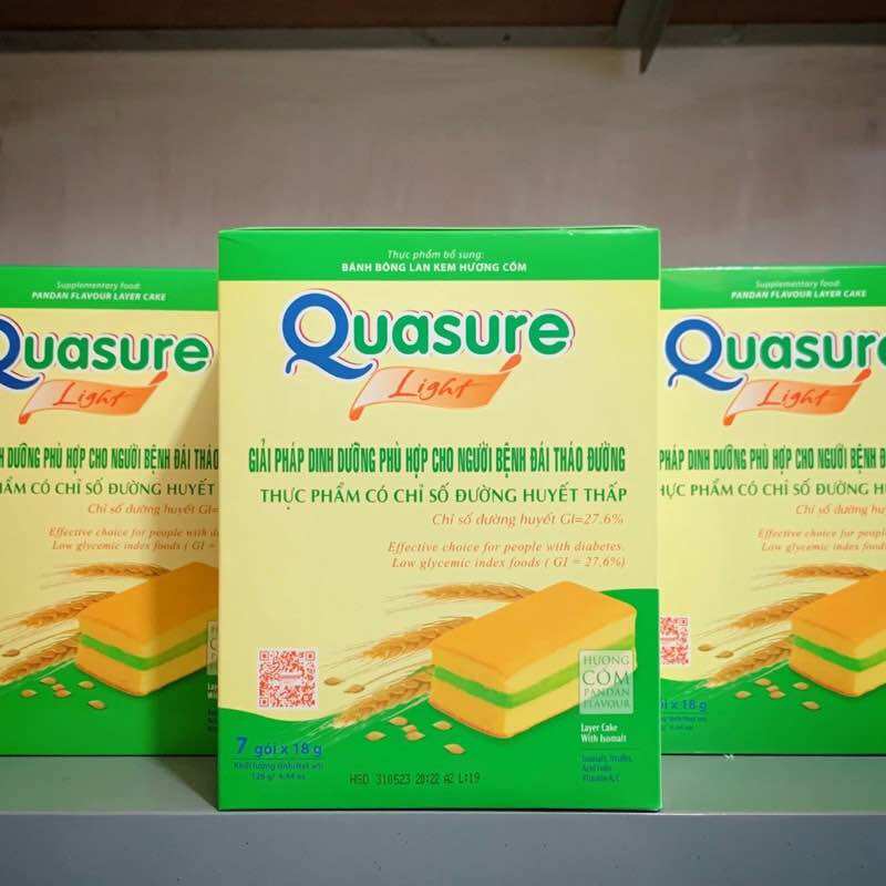 Bánh Bông Lan Cốm Quasure Light dành cho người bị bệnh đái tháo đường
