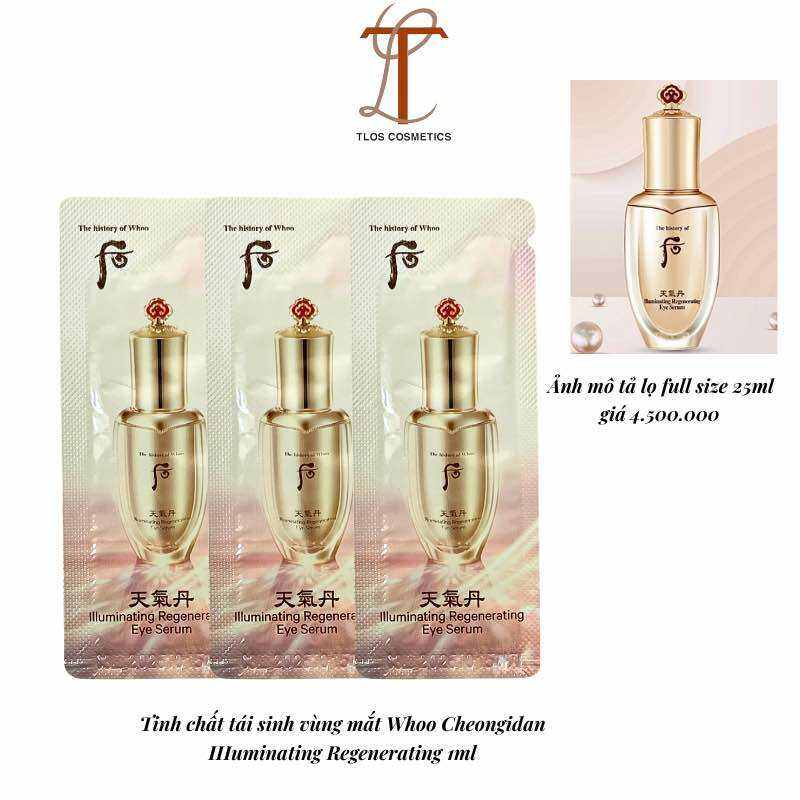 Tinh Chất Cải Thiện Nhăn Làm Bóng Sáng  Vùng Mắt Whoo IlLuminating regenerating Eye Serum 1ml